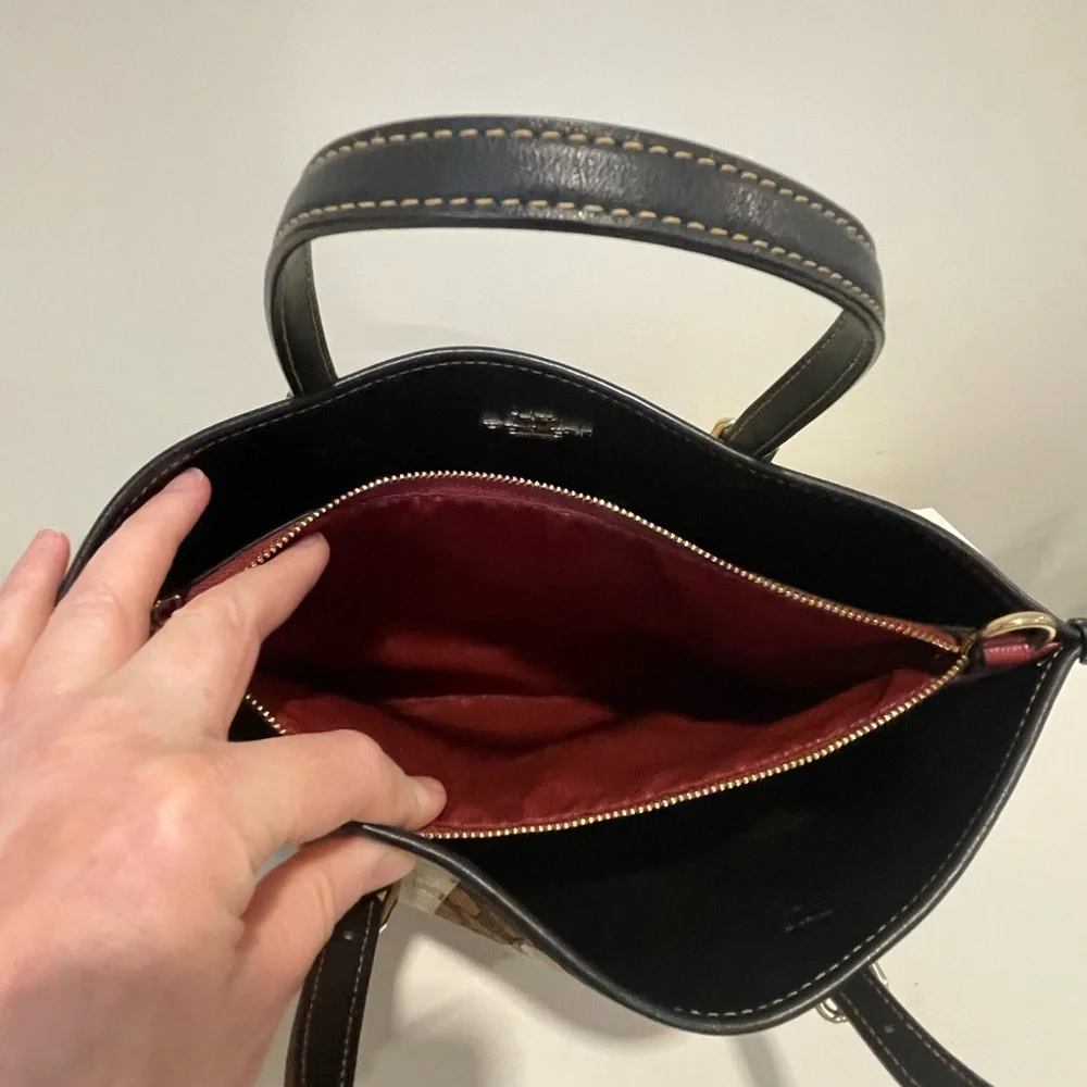 Coach Mollie Tote 25 and Wristlet in Signature Jacquard with Stripes - Picture 6 of 13